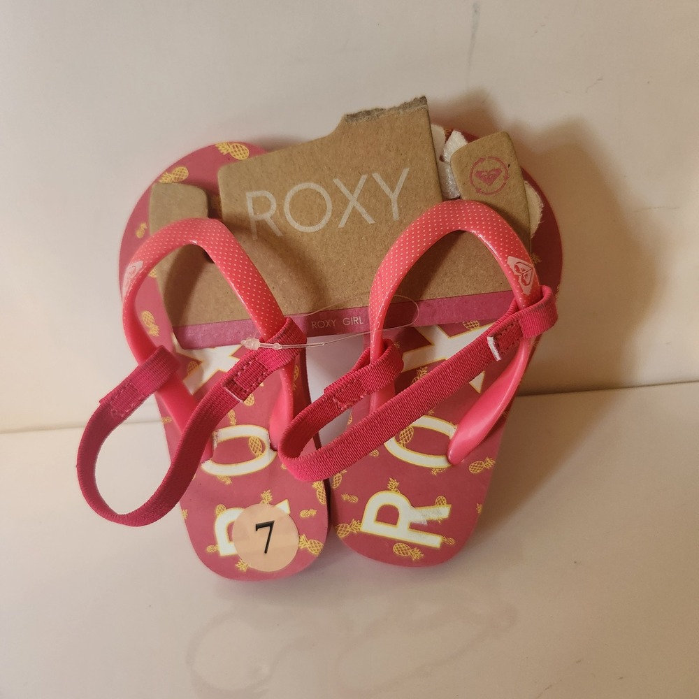 Roxy Girl TW Bubbles II Pink Pineapple Flip Flop Sandals Toddler Size 7